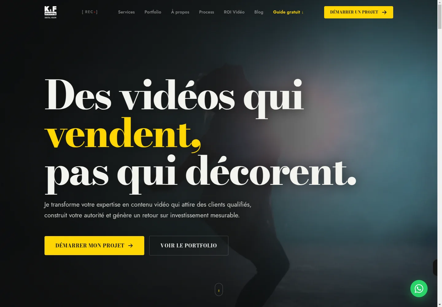 Capture du site K&F Shooting